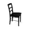 International Concepts Set of 2 Madrid Ladderback Chairs, Black C46-2P - alternate 9